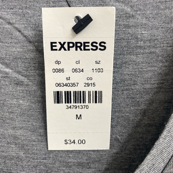 Express Supersoft Fitted V-neck Double Layer Tee - Picture 5 of 8